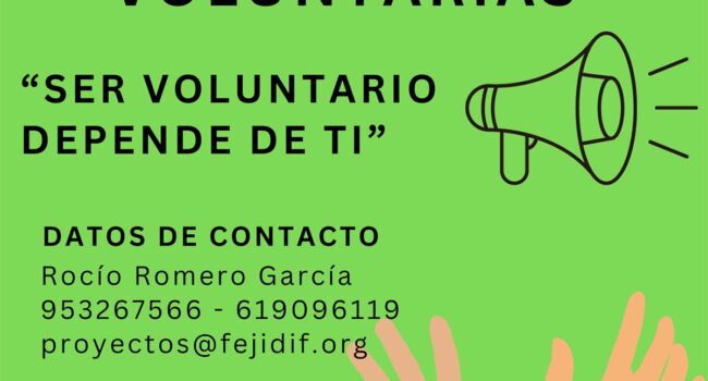 Ser voluntario depende de ti